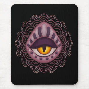 Weird Whimsical Spooky Eye Mouse Mat