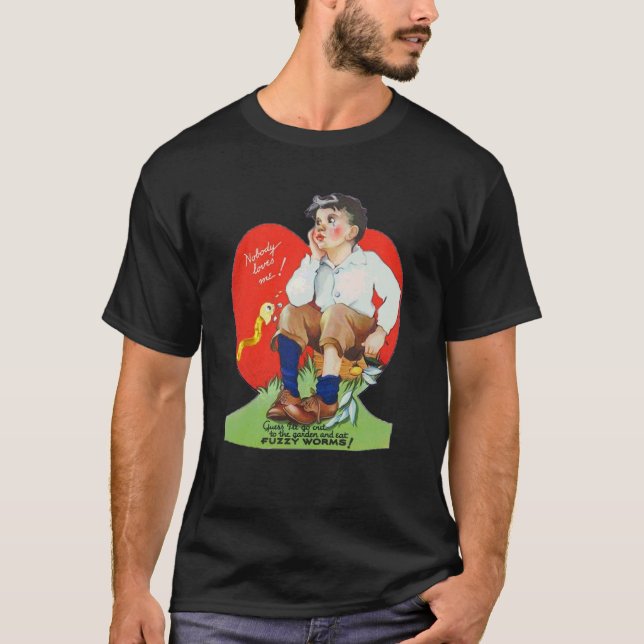 Weird Worm Boy Valentine T-Shirt (Front)