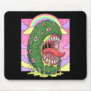 Weirdcore aesthetic kawaii pickle eyeballs mouse mat