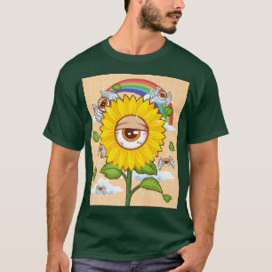 Weirdcore Aesthetic Kawaii Sunflower Eye Winged Ey T-Shirt