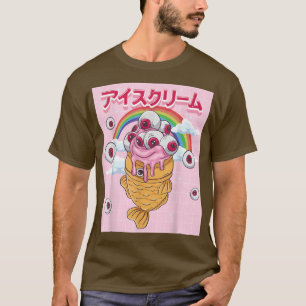 Weirdcore Aesthetic Kawaii Taiyaki Ice Cream Cone T-Shirt