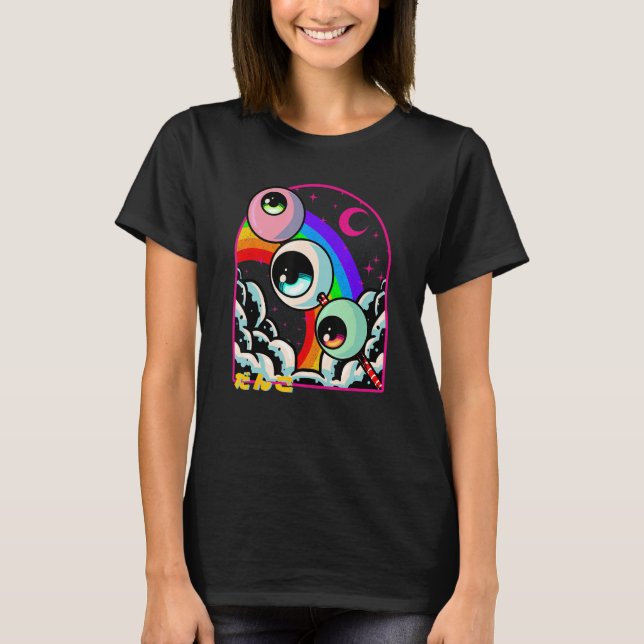 Weirdcore Dango Eyeball Japanese Food Otaku Weeb L T-Shirt (Front)