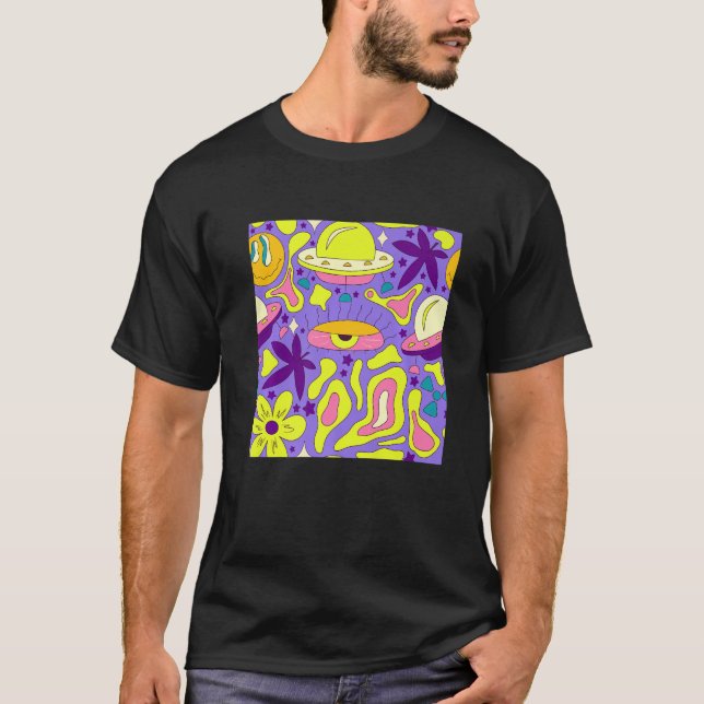Weirdcore Kidcore Aesthetic Trippy Eyes 90s   T-Shirt (Front)