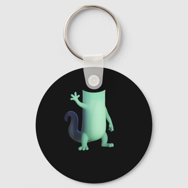 Weirdcore Lizard Lizard Lizard Meme Animal Lizard  Key Ring (Front)