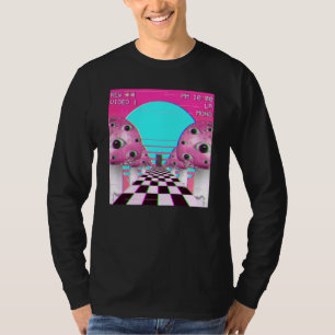 Weirdcore Vaporwave Aesthetic Mushroom Eyes Retro T-Shirt