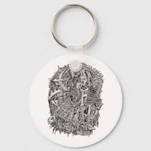 Weirdhead by Brian Benson Key Ring