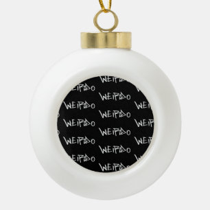 Weirdo Punk Style Weird Emo Goth Heavy Metal Ceramic Ball Christmas Ornament