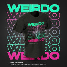 WEIRDO repeated typography graphic design