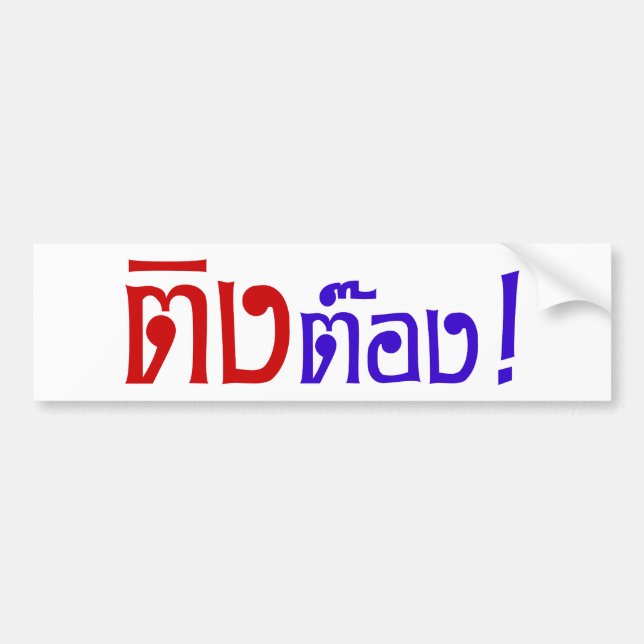 Weirdo! ☆ Ting Tong in Thai Language Script ☆ Bumper Sticker (Front)