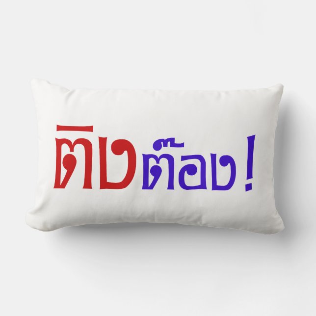 Weirdo! ☆ Ting Tong in Thai Language Script ☆ Lumbar Cushion (Front)