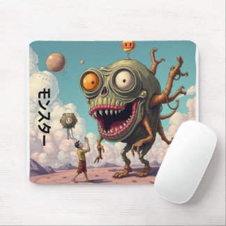 Weired monster from Japan Strange cartoon boys Mouse Mat
