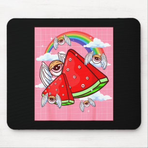 Weirore Aesthetic Kawaii Watermelon Eyes Winged Ey Mouse Mat