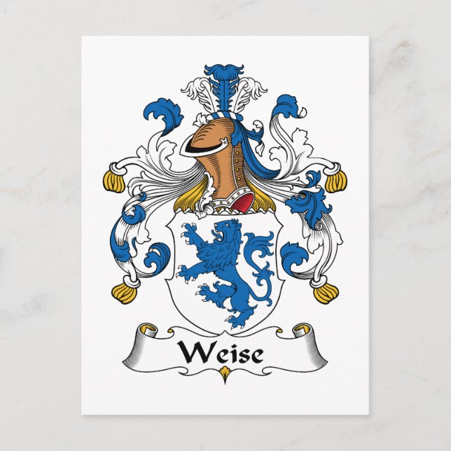 Weise Family Crest Postcard (Front)