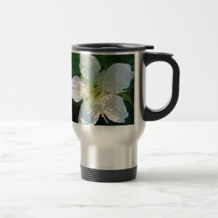 Weisse Brombeerblüte Travel Mug