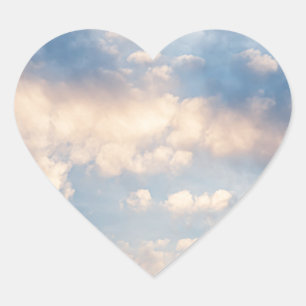 weiße Wolken vor blauem Himmel      Heart Sticker
