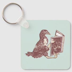 Weka Bird Reading a book Key Ring