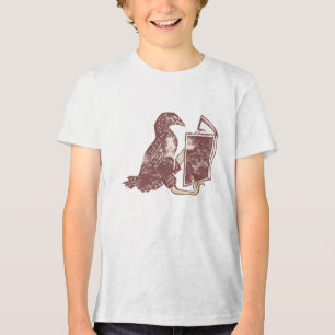 Weka Bird Reading a book Tri-Blend Shirt