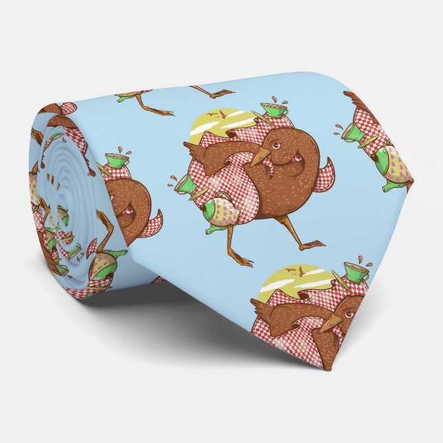Weka New Zealand Bird Tie (Rolled)