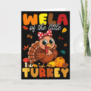 Wela Of The Little Turkey Thanksgiving Baby Shower Card
