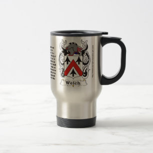Welch Family Coat of Arms on a Travel Mug