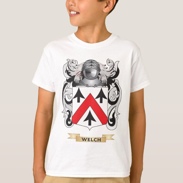 Welch Family Crest (Coat of Arms) T-Shirt (Front)