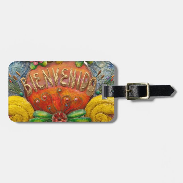Welcom sign in Spanish, Mexico Luggage Tag (Front Horizontal)