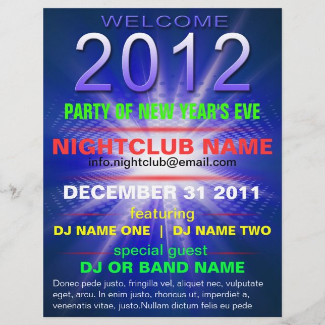 welcome 2012 flyer (Front)
