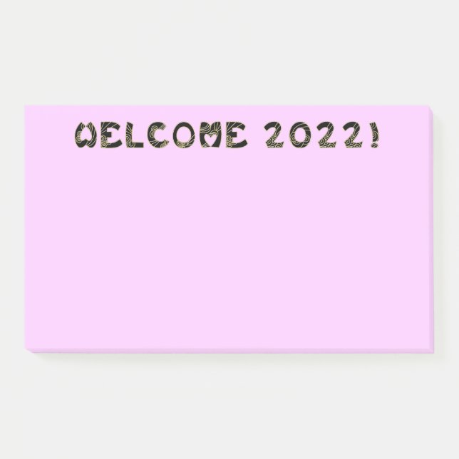 welcome 2022!  post-it notes (Front)
