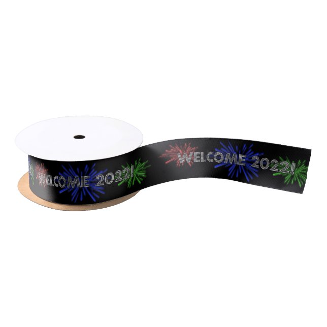 welcome 2022! satin ribbon (Spool)