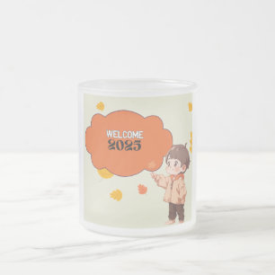 WELCOME 2025 FROSTED GLASS COFFEE MUG