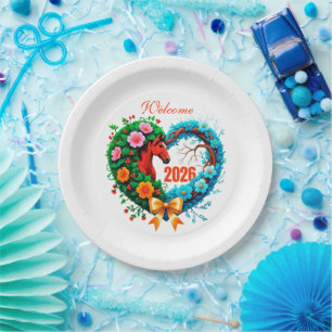 Welcome 2026 paper plate