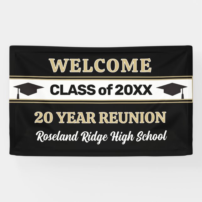 Welcome 20 yr Class Reunion Banner (Horizontal)