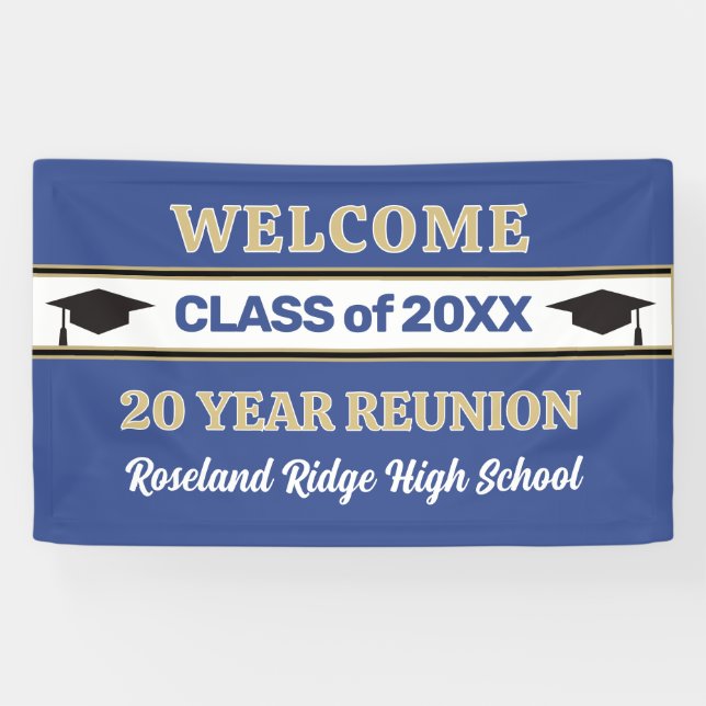 Welcome 20 yr Class Reunion Banner (Horizontal)