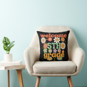 WELCOME 5TH GRADE, BACK TO SCHOOL FIRST DAY SCHOOL CUSHION