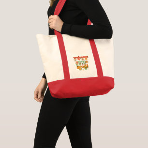 WELCOME 5TH GRADE, BACK TO SCHOOL FIRST DAY SCHOOL TOTE BAG