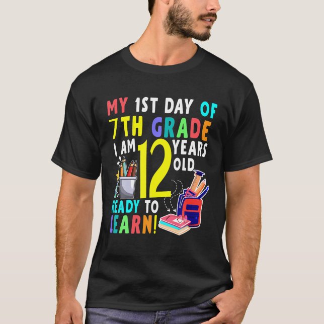 Welcome 7Th Grade Back To School Tee Happy 1St Day (Front)