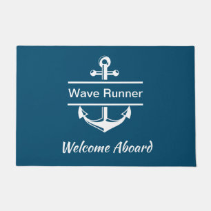 Welcome Aboard Boat Mat, Nautical Boat Mat, Custom Doormat