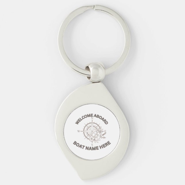 Welcome Aboard Cushions Key Ring (Front)