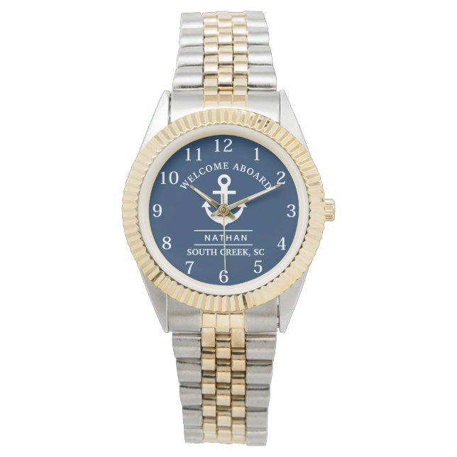  Welcome Aboard Custom Name  Watch (Front)