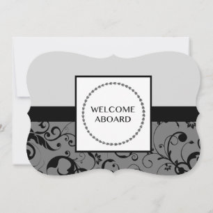 welcome aboard (damask) invitation
