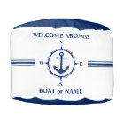 Welcome Aboard Nautical Anchor Compass Boat Name