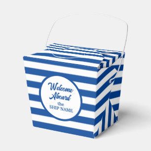 Welcome aboard nautical party favour boxes