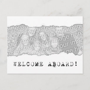 welcome aboard! (page tear) postcard