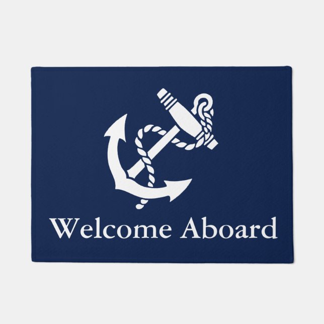 Welcome Aboard Personalise Doormat (Front)