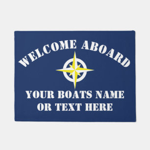 Welcome aboard sailing or motor boat doormat