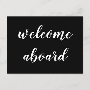 welcome aboard script postcard