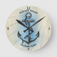 Welcome Aboard Your Boat's Name Anchor 