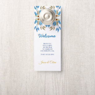 Welcome and Do not Disturb Wedding Door Hanger