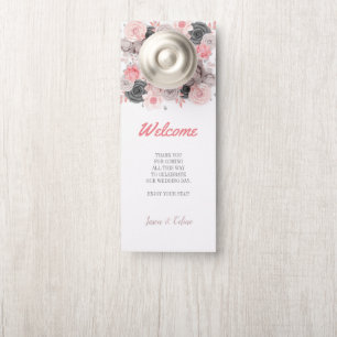 Welcome and Do not Disturb Wedding Door Hanger