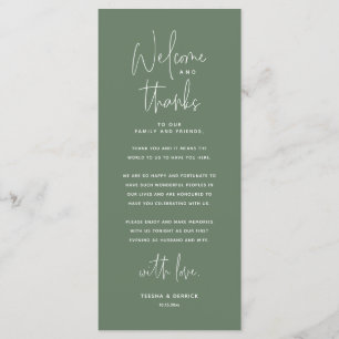 Welcome and Thanks, Place Setting Thank You Card